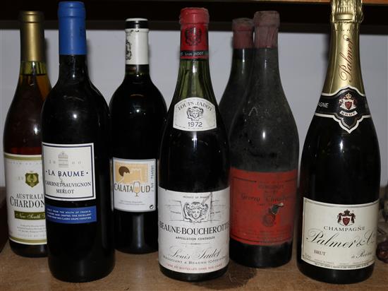 1 bottle of champagne & 6 mixed bottles of wine